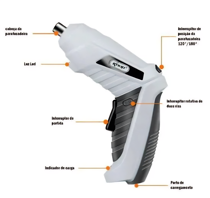 Parafusadeira Elétrica portátil Knup - Sem Fio